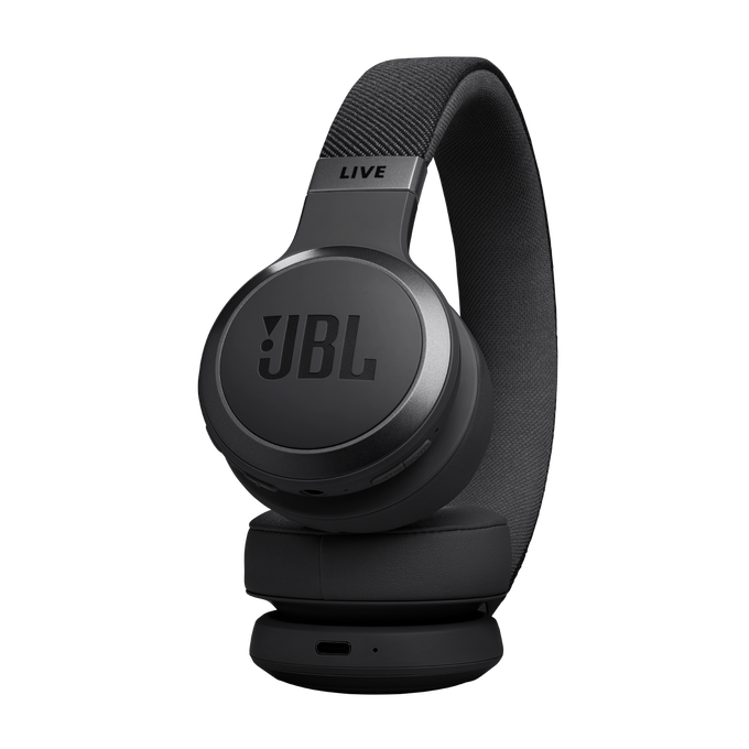 JBL Live 670NC - Black - Wireless On-Ear Headphones with True Adaptive Noise Cancelling - Detailshot 2 image number null